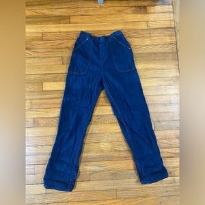Beautiful Dark Blue 1960S W24/25 Side-zip 9 oz Denim Jeans